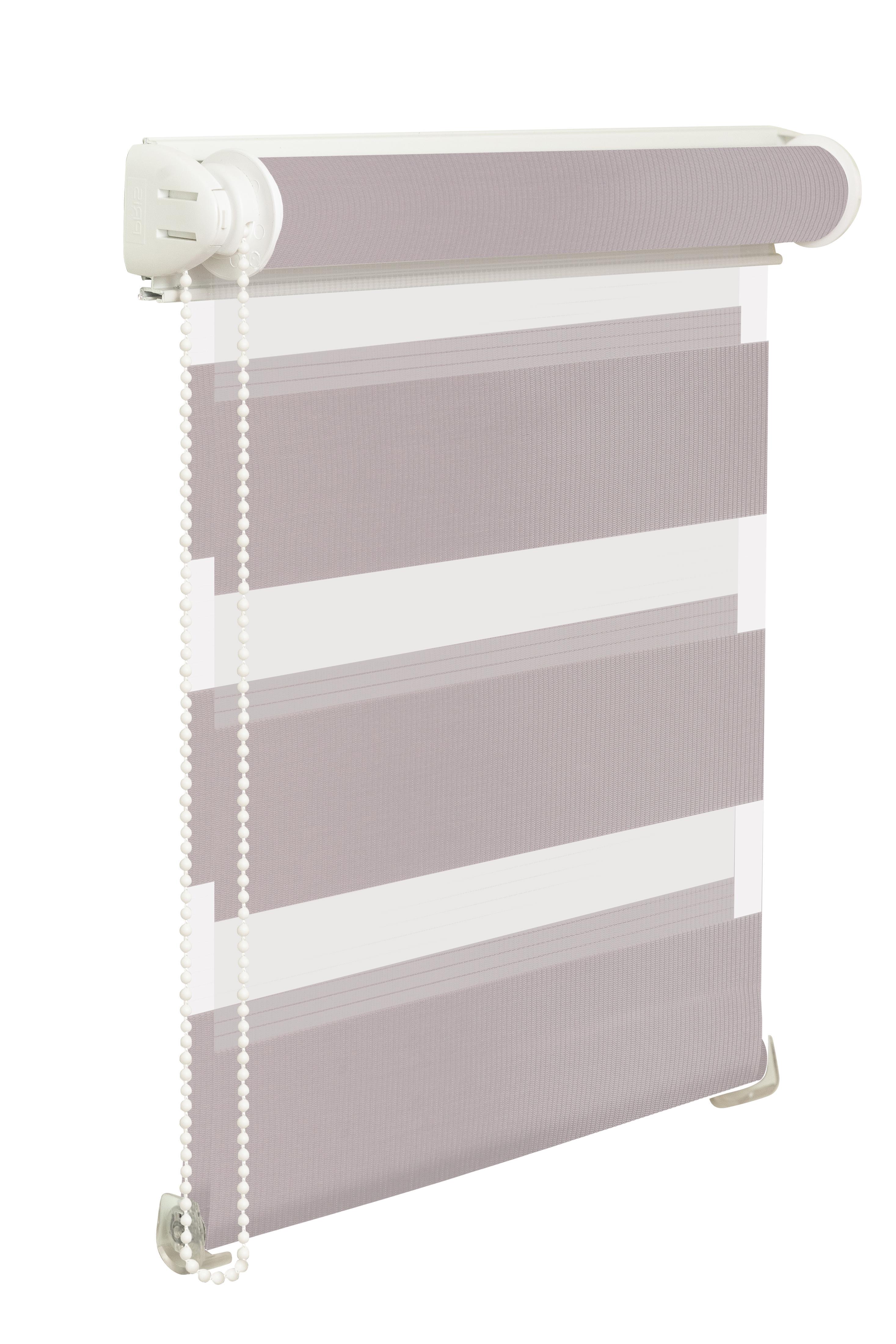 Ролета тканевая NewTex День-Ночь 45х165 см Светло-серый (211)