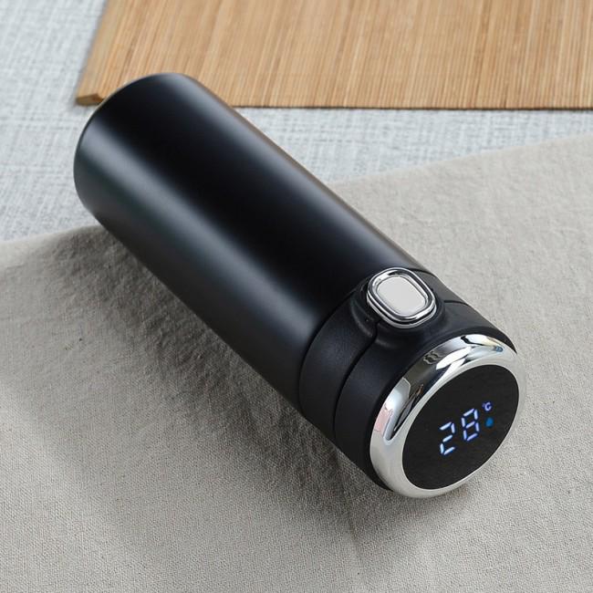 Термос с датчиком температуры и дисплеем Vacuum 420 мл Черный (402554) - фото 1