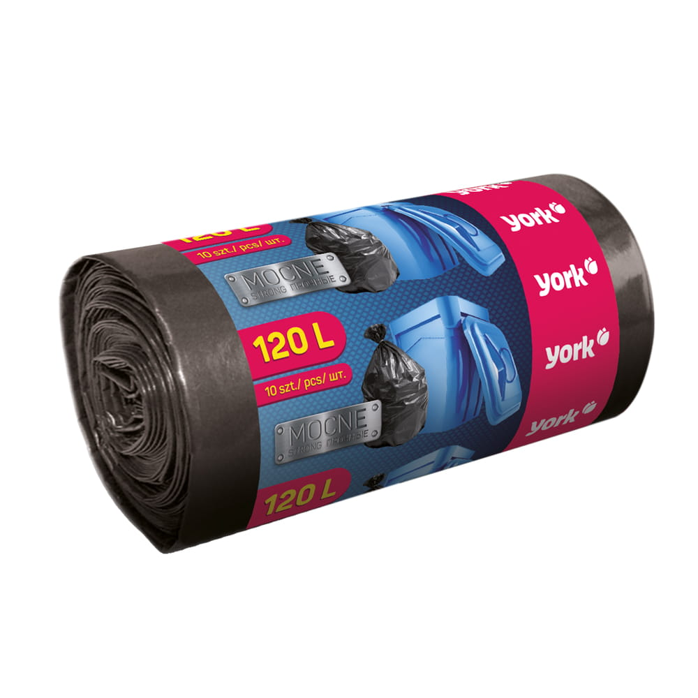 Пакет для сміття York 120 л х 10 шт. 107х70 см 31 мкм (2036772435)