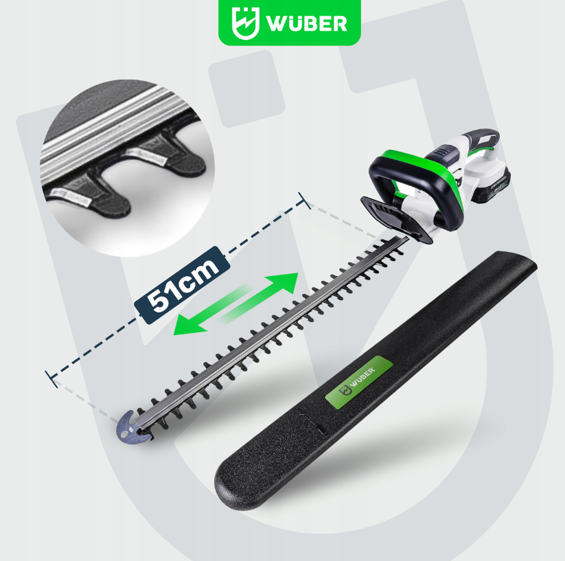 Кусторез аккумуляторный 51 см/аккумулятор 20В 2Ач Wuber - фото 6 Кусторез аккумуляторный 51 см/аккумулятор 20В 2Ач Wuber - фото 6