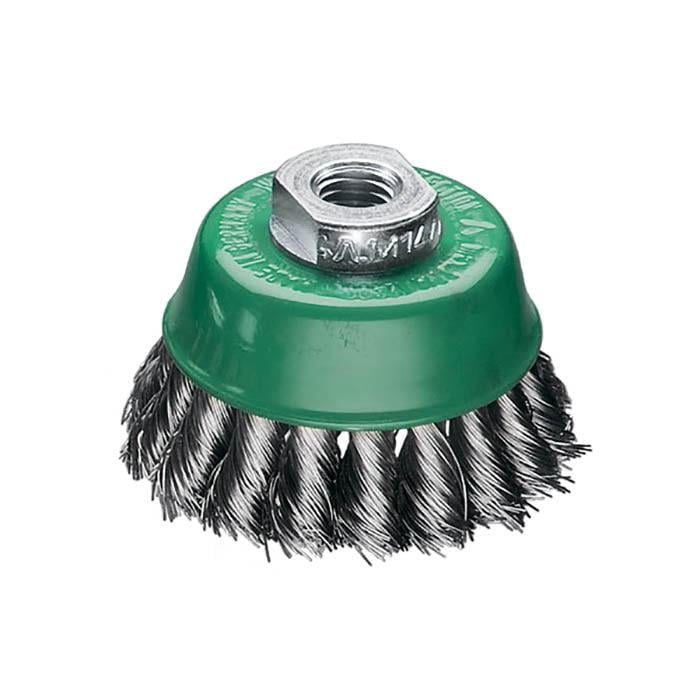 Щітка чашечна Lessmann 75хМ14х2,0 скручений джгутами нержавіючий дріт 0,5 мм 20 джгутів 12500 об/хв 483817 (13861)