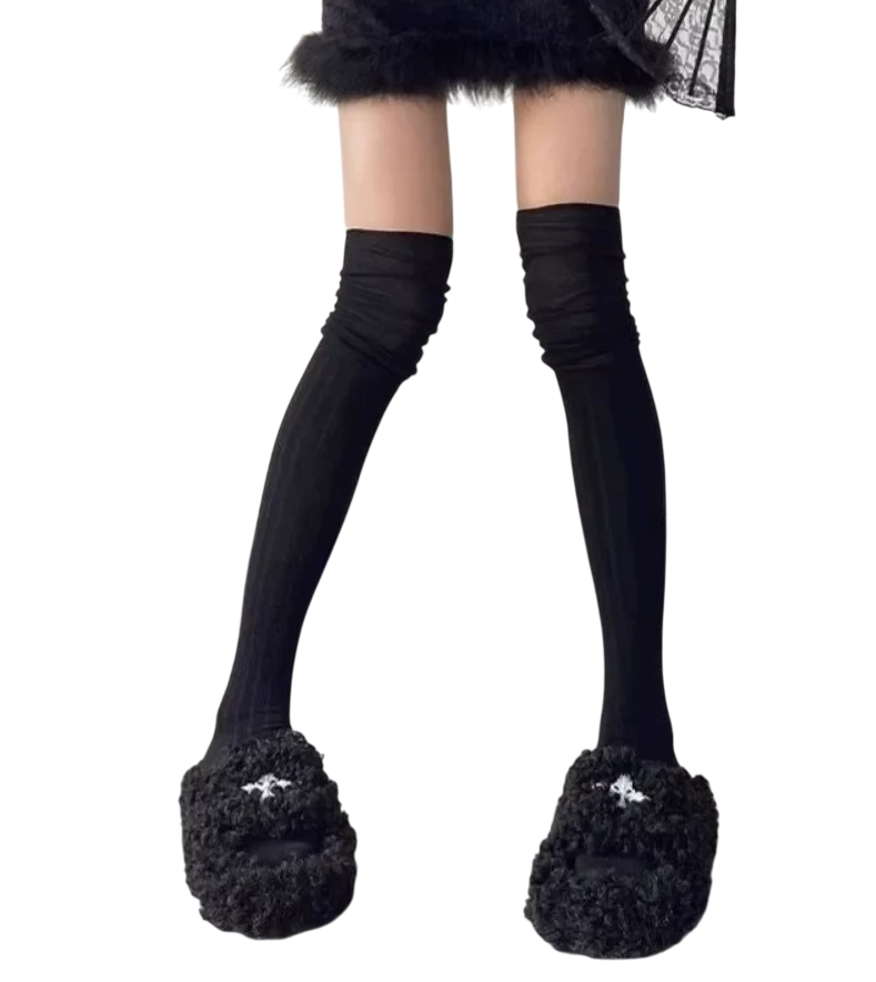 Чулки теплые под кашемир высокие One size Черный (M8-59-1513-Ч) Чулки теплые под кашемир высокие One size Черный (M8-59-1513-Ч)