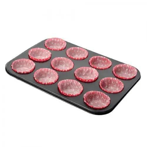 Форма для кексів Stenson MH-0555 з 12 паперовими формами 35,5x26,8x3 см (604487)