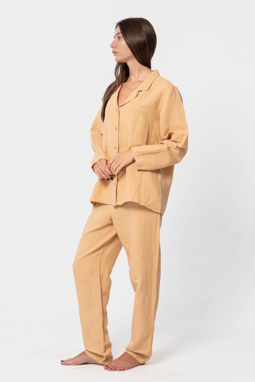 Штаны женские домашние Lotus Home Bruma из льна S Горчичный (26843117) - фото 3 Штаны женские домашние Lotus Home Bruma из льна S Горчичный (26843117) - фото 3