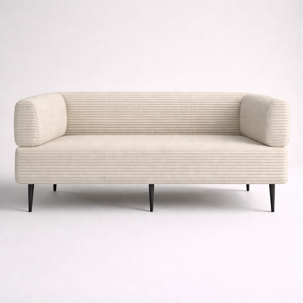 Диван офисный Tobi Sho Бенно-1 с подлокотниками 1800х720х750 мм велюр/вельвет Lotus 02/LT Beige (fr561s1)