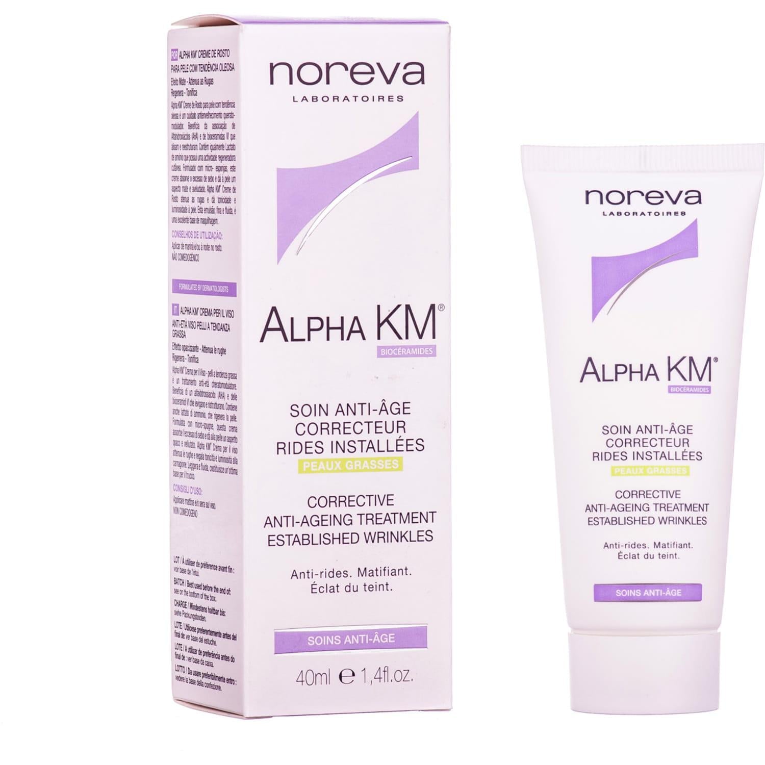 Крем для лица против старения для жирной кожи NOREVA Alpha KM Corrective Anti-Ageing Корректирующий 40 мл (28454782)