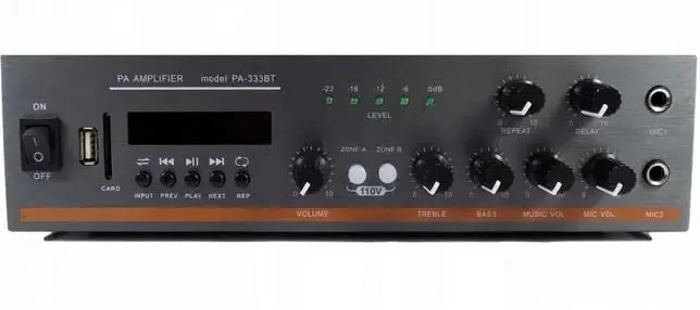 Підсилювач звуку PA-333BT з Bluetooth та функцією караоке (9488) - фото 3 Підсилювач звуку PA-333BT з Bluetooth та функцією караоке (9488) - фото 3