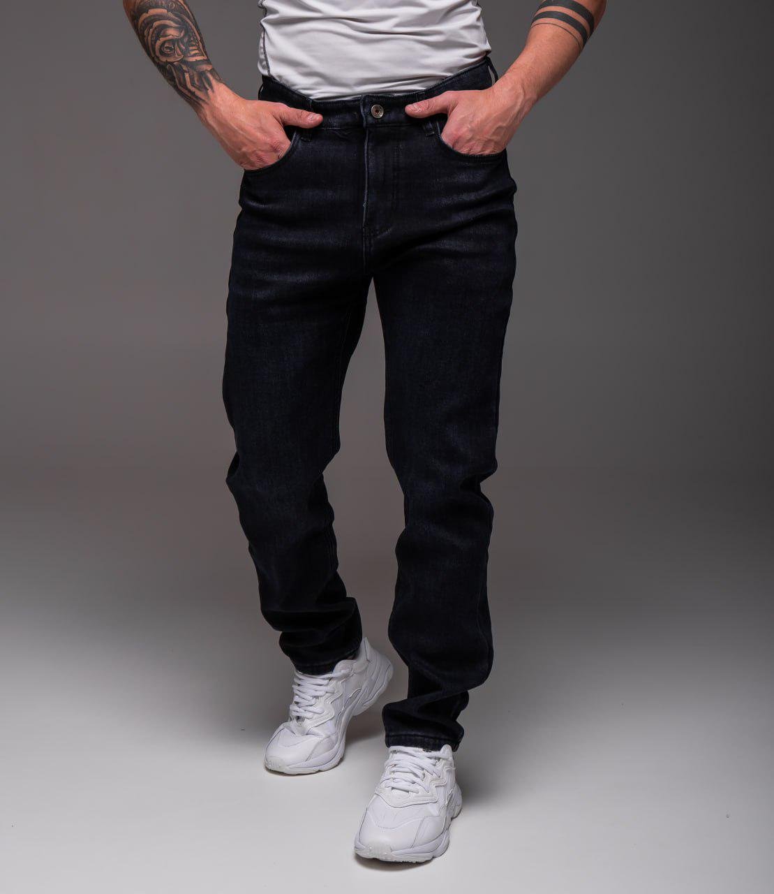 Джинсы мужские зимние BJ 2436 на флисе утепленные р. 30 Темно-серый (2436/1)