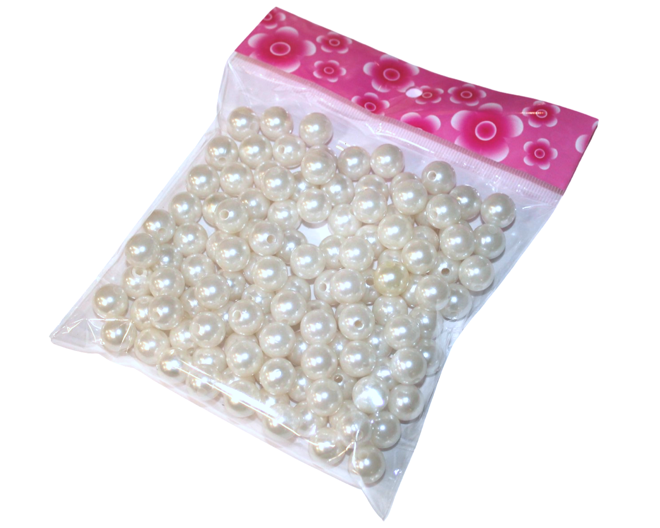 Бусины пластмассовые 100 г 12 мм Белый