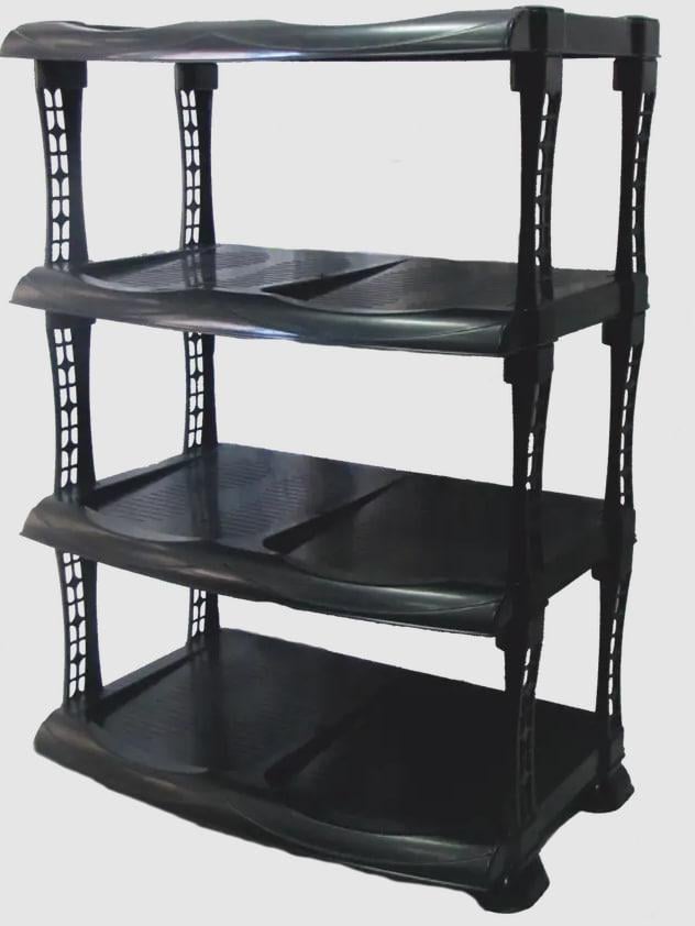 Полиця для взуття 4 ярусна Люкс 48х66х30,5 см Чорний (29885460) - фото 1 Полиця для взуття 4 ярусна Люкс 48х66х30,5 см Чорний (29885460) - фото 1