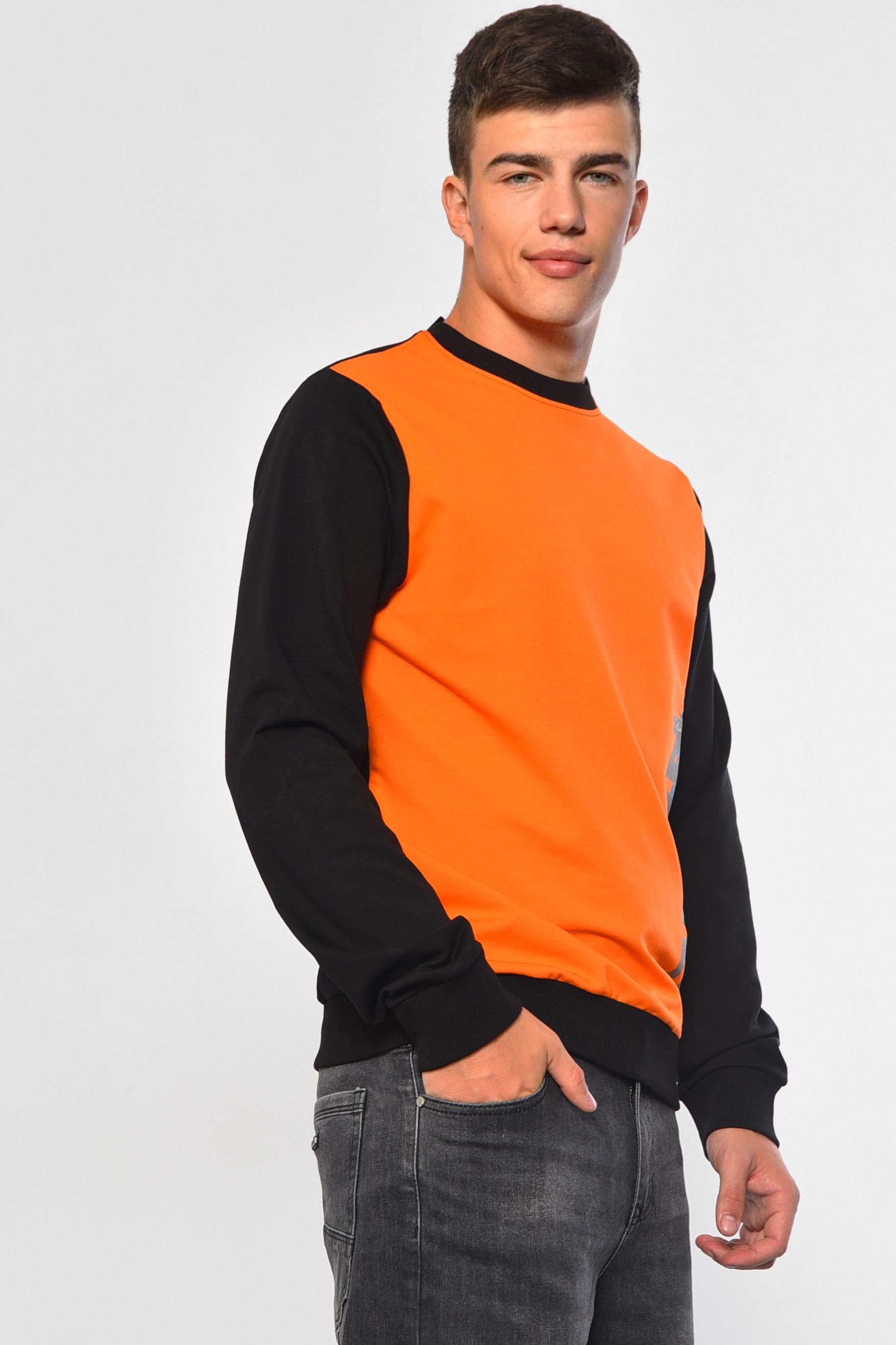 Свитшот мужской XL Оранжевый (182188) - фото 2 Свитшот мужской XL Оранжевый (182188) - фото 2