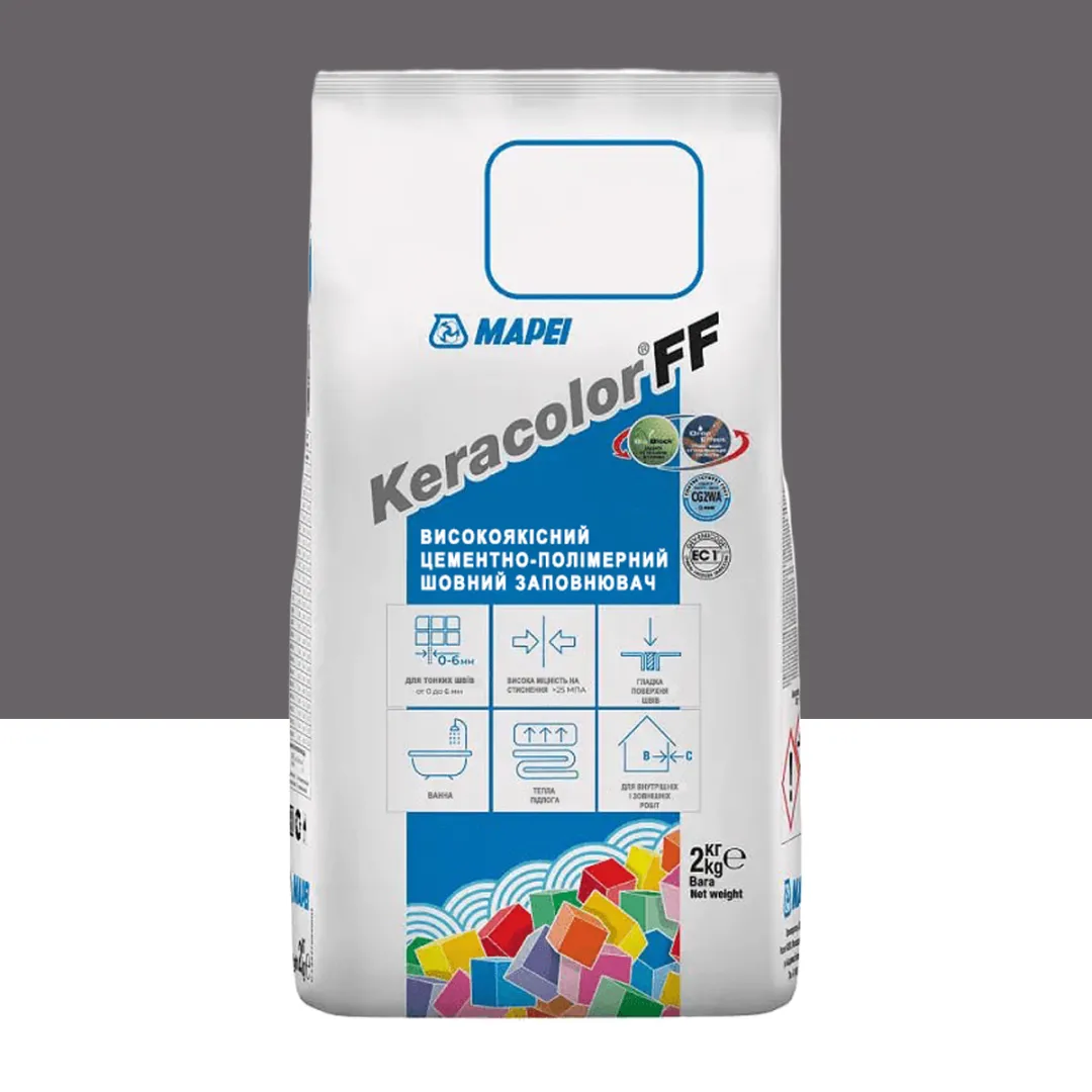 Фуга цементная для швов Mapei Keracolor FF 119 2 кг Серый Лондон (000018572)