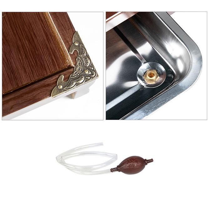 Чабань-столик для чайної церемонії Lesko XYY017 бамбуковий з піддоном з нержавіючої сталі 54х34х6 см (24366502) - фото 2 Чабань-столик для чайної церемонії Lesko XYY017 бамбуковий з піддоном з нержавіючої сталі 54х34х6 см (24366502) - фото 2