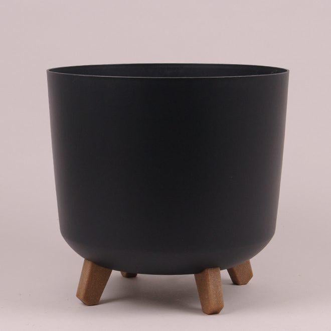 Горшок пластмассовый Flora GRACIA TUBUS 93660 на ножках 30 см Антрацитовый (DR015625)
