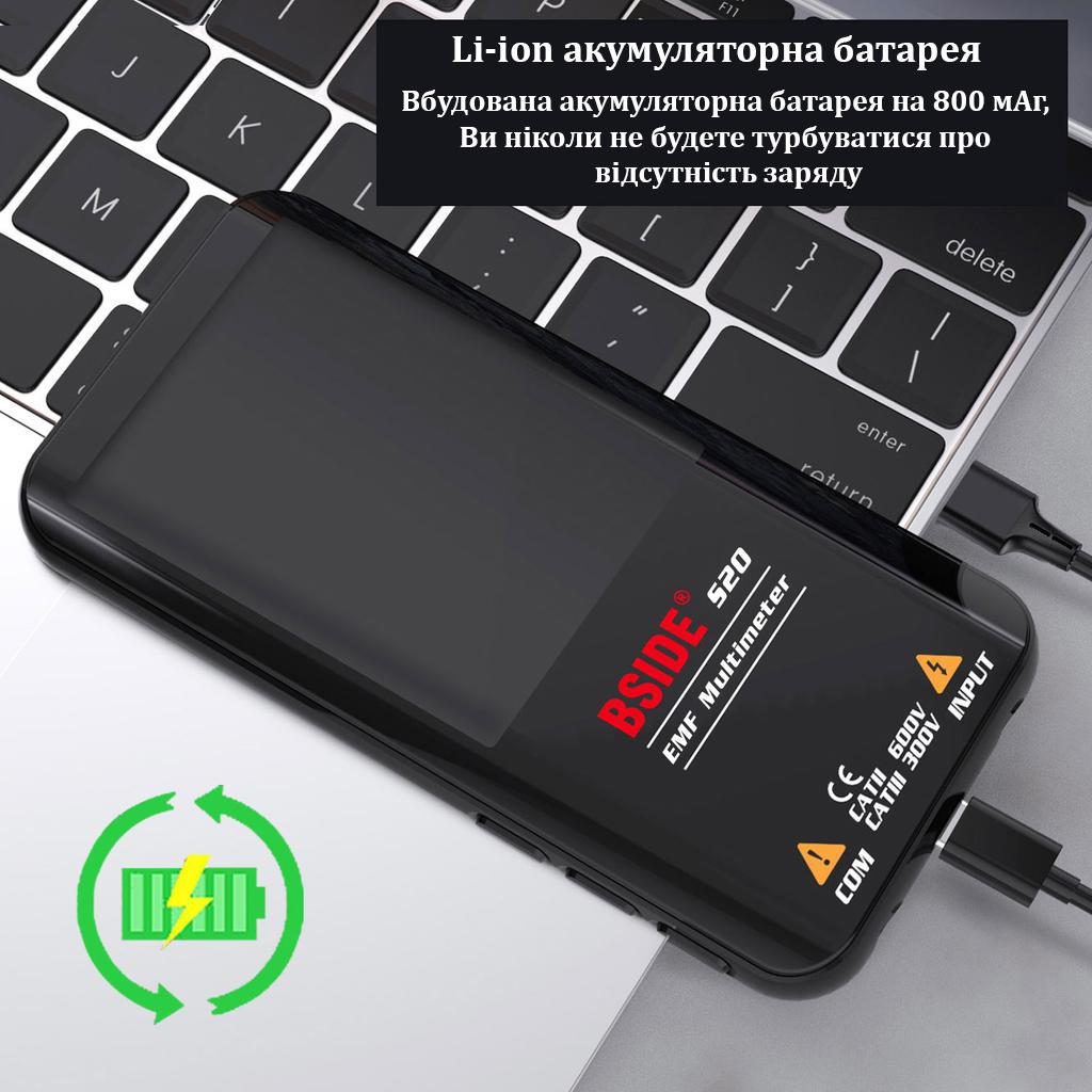 Мультиметр интеллектуальный BSIDE S11 NCV цветной цифровой DC/AC Black (13248783) - фото 5