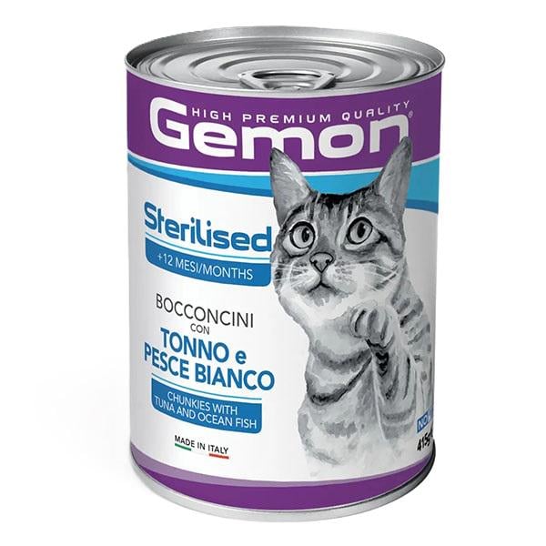 Корм для кошек влажный GEMON Cat Wet тунец и океаническая рыба 415 г (000025796)