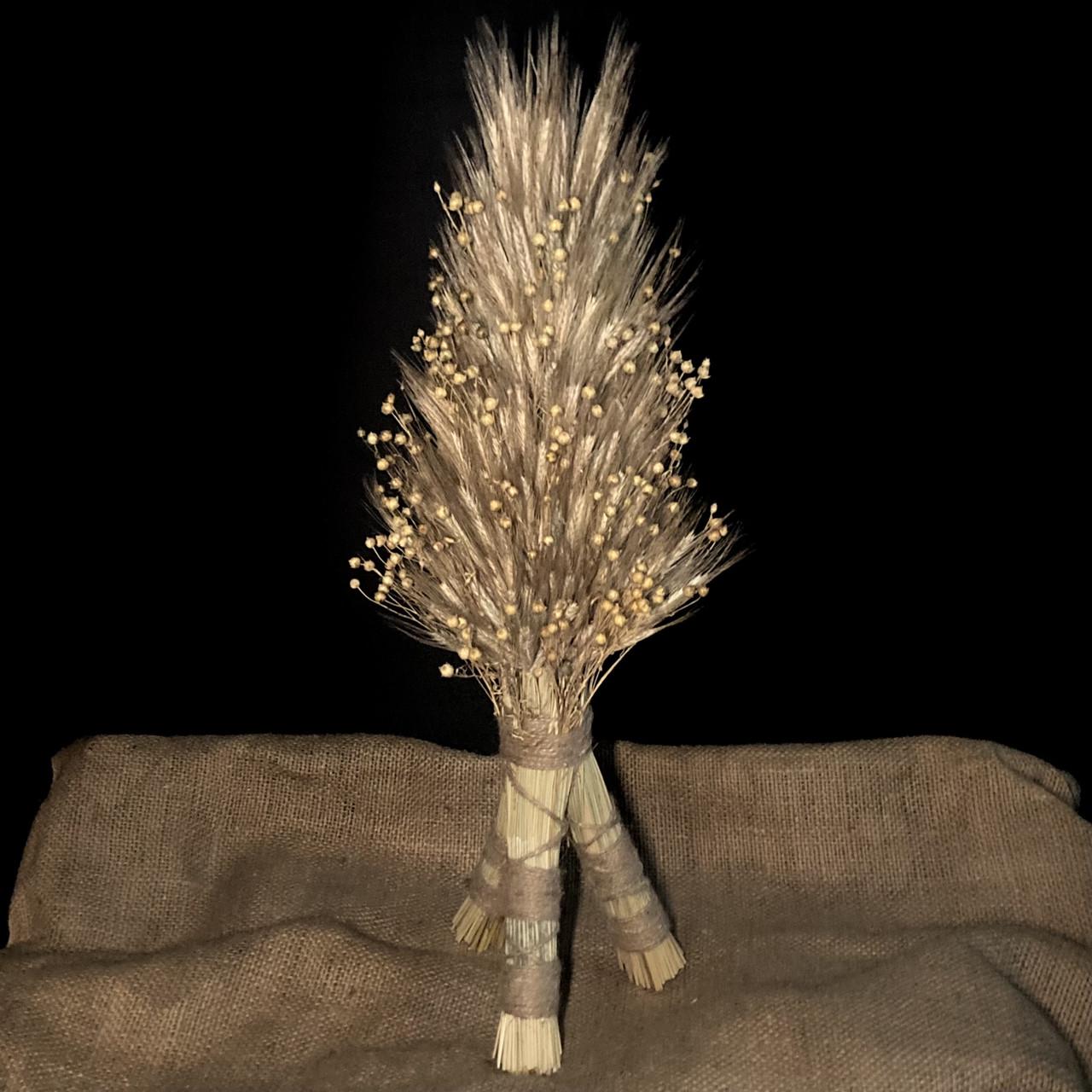 Рождественский дидух из ржаных колосьев и льна 50 см (1734442271) - фото 7 Рождественский дидух из ржаных колосьев и льна 50 см (1734442271) - фото 7