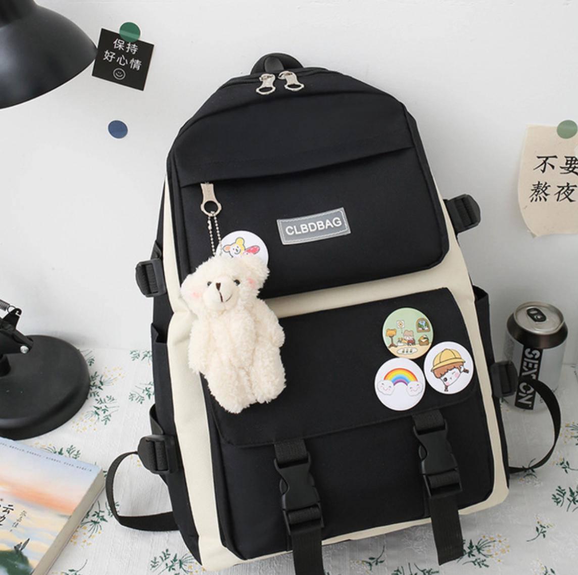 Комлект шкільний рюкзак/сумка/клатч/брелок Чорний (27795679) - фото 2 Комлект шкільний рюкзак/сумка/клатч/брелок Чорний (27795679) - фото 2