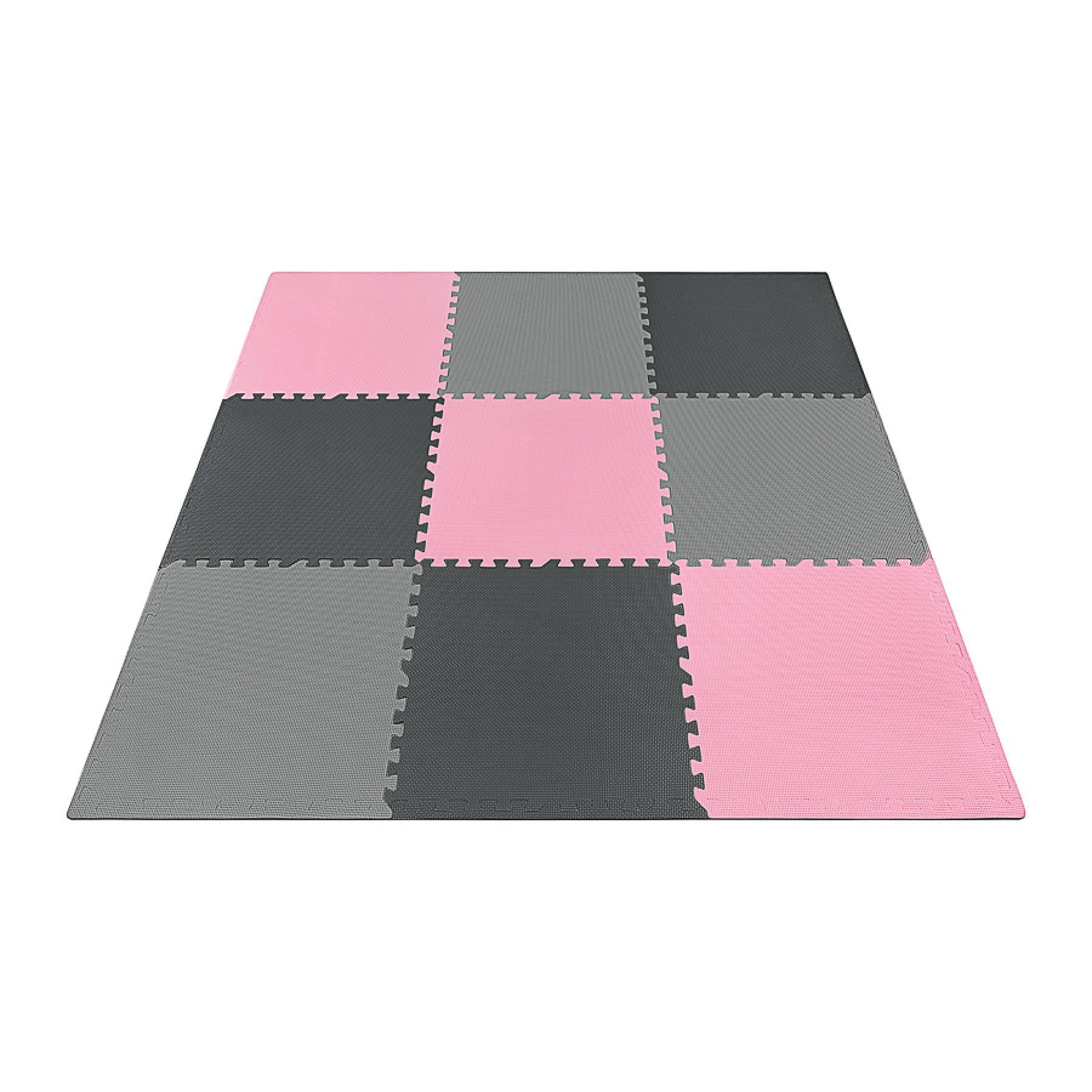 Мат-пазл 4FIZJO Mat Puzzle EVA 180x180x1 cм Black/Grey/Pink (20376)