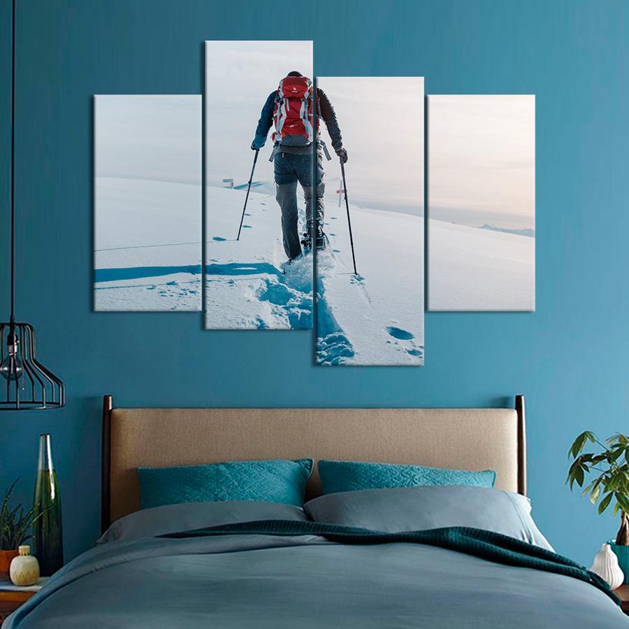 Картина спорт Прогулка в снежных горах 149x106 см (A1243-4)