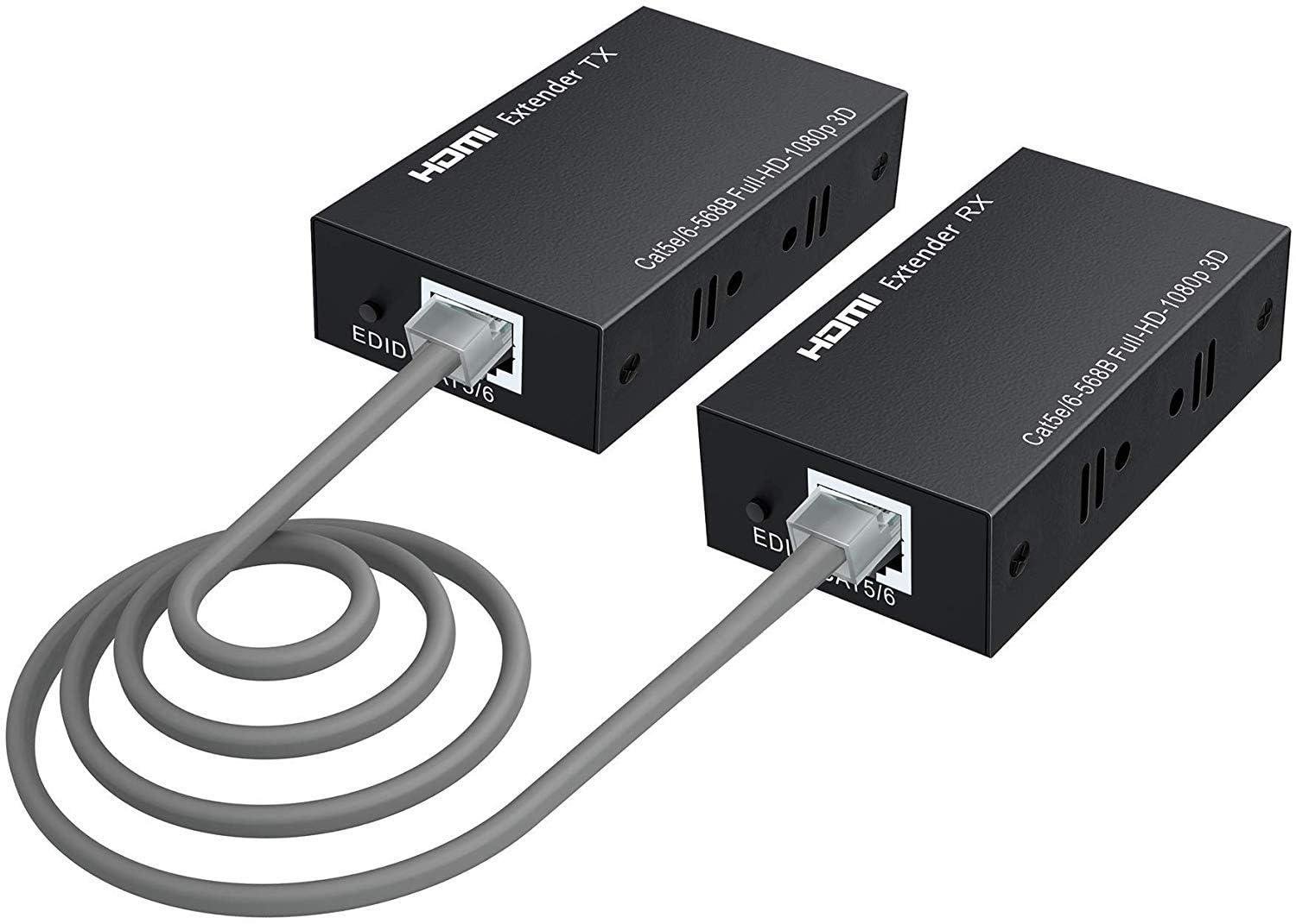 ᐉ Переходник HDMI to RJ45 по витой паре активный до 160 м Черный ...