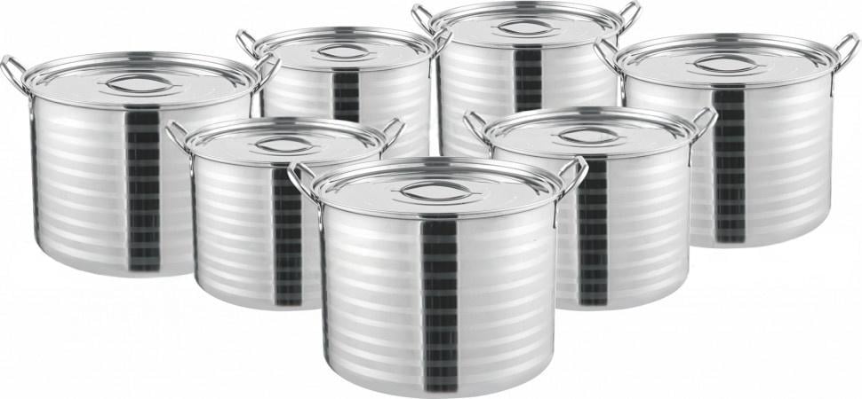 Набір каструль Edenberg EB-515 4,0/5,55/7,5/9,6/13,7/16,15/18,25 л з нержавіючої сталі з кришками 14 пр. (27922282) Набір каструль Edenberg EB-515 4,0/5,55/7,5/9,6/13,7/16,15/18,25 л з нержавіючої сталі з кришками 14 пр. (27922282)