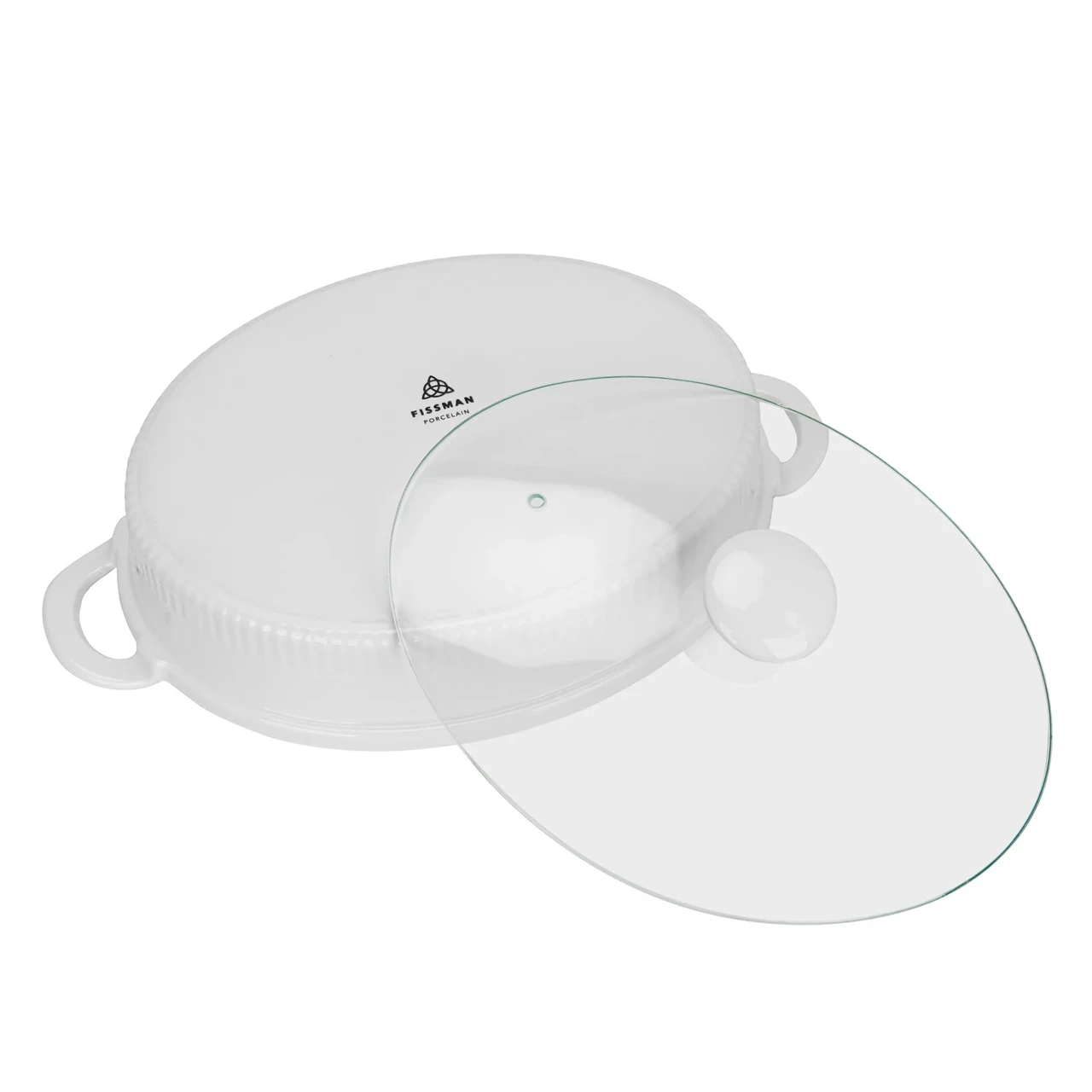 Форма овальная для запекания Fissman Horeca 30x25x6 см 2100 мл со стеклянной крышкой из фарфора (14159) - фото 4 Форма овальная для запекания Fissman Horeca 30x25x6 см 2100 мл со стеклянной крышкой из фарфора (14159) - фото 4