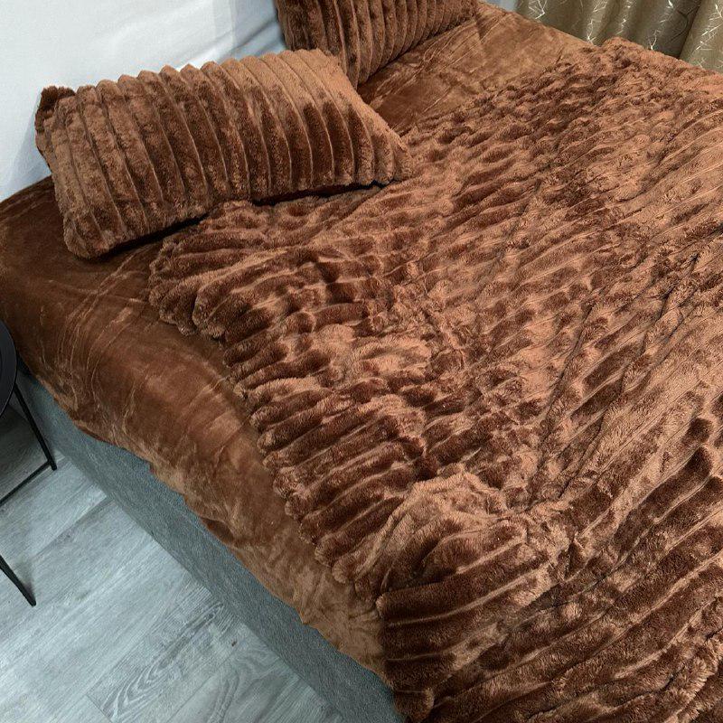 Комплект постільної білизни Шарпей мікрофібра наволочки 50х70 см 2 шт. Коричневий (29356767) - фото 3