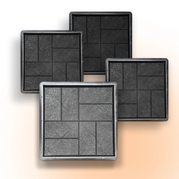 Форми для тротуарної плитки Верес-2007 Паркет 400x400 мм 4 шт. (1020404-3295)