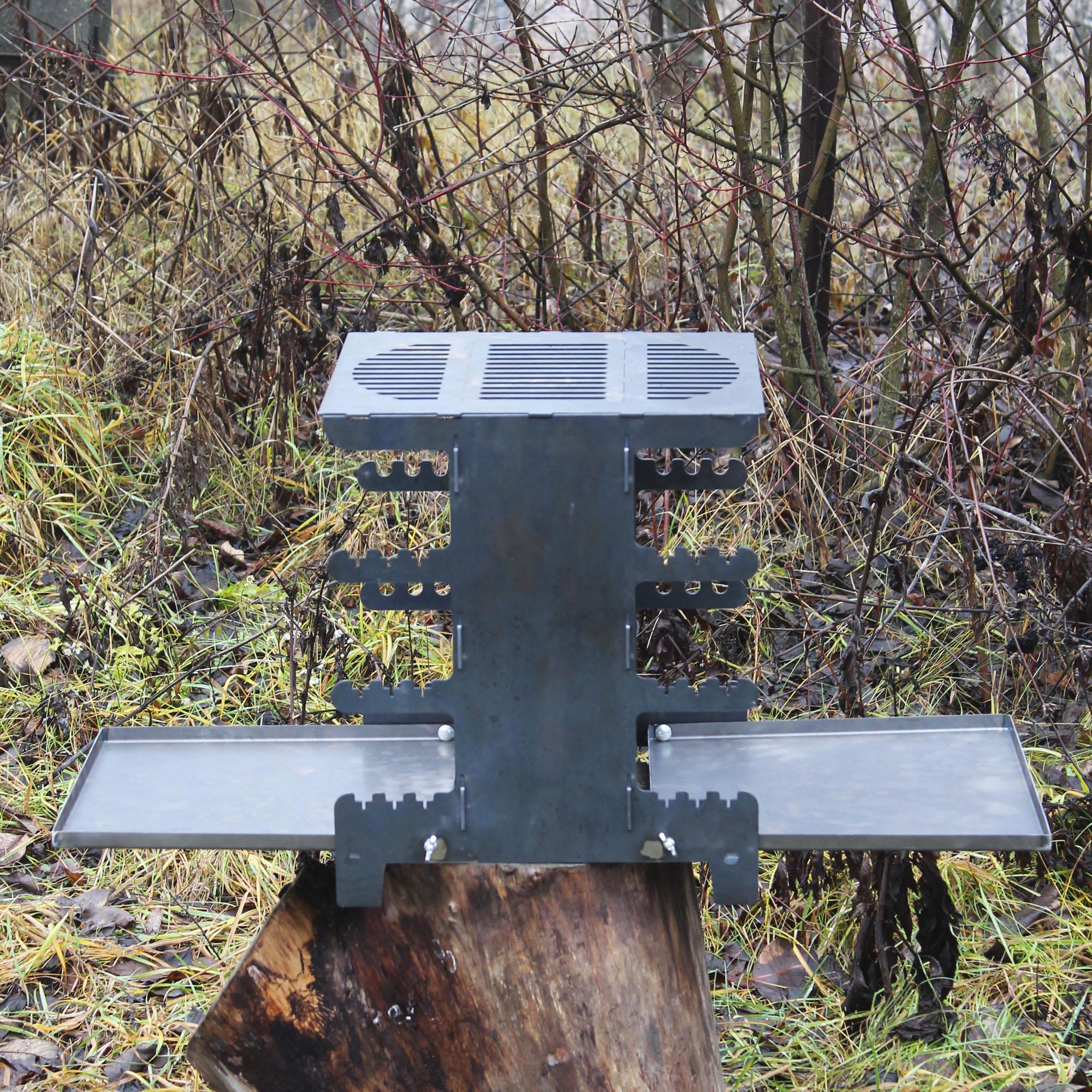 Еко мангал-гриль вертикальний на 6 шампурів з розкладним піддоном (9283854) - фото 2 Еко мангал-гриль вертикальний на 6 шампурів з розкладним піддоном (9283854) - фото 2