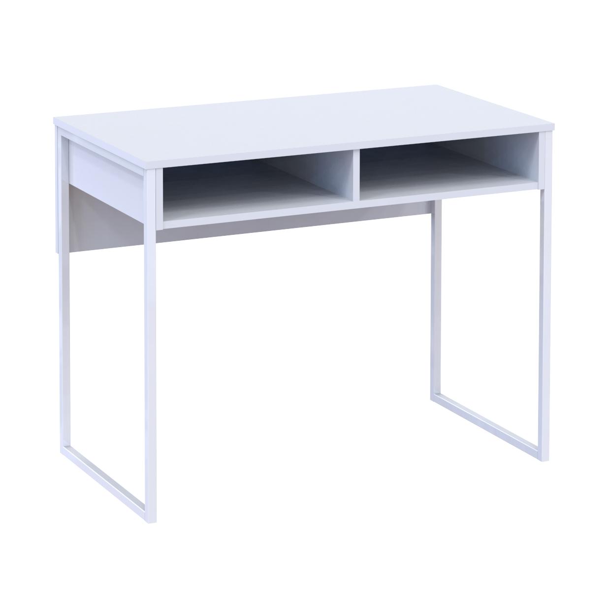 Стол письменный с полкой Doros Барт 100х55х78,1 см Белый - фото 2 Стол письменный с полкой Doros Барт 100х55х78,1 см Белый - фото 2