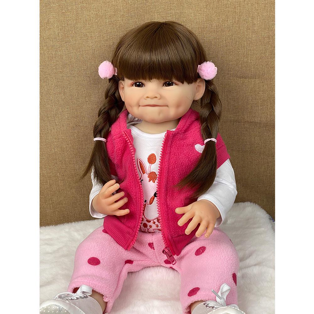Кукла Reborn Марина винил-силиконовая с соской/бутылочкой 55 см (2013017163)