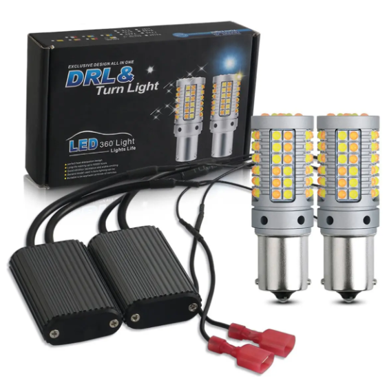 Дневные ходовые огни 69LED 2в1 с функцией поворота CAN BUS 4140LM/1156 BA15S P21W (2667093305) - фото 2 Дневные ходовые огни 69LED 2в1 с функцией поворота CAN BUS 4140LM/1156 BA15S P21W (2667093305) - фото 2