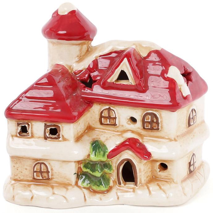 Уставка декоративная с LED-подсветкой Новогодний домик 11 см