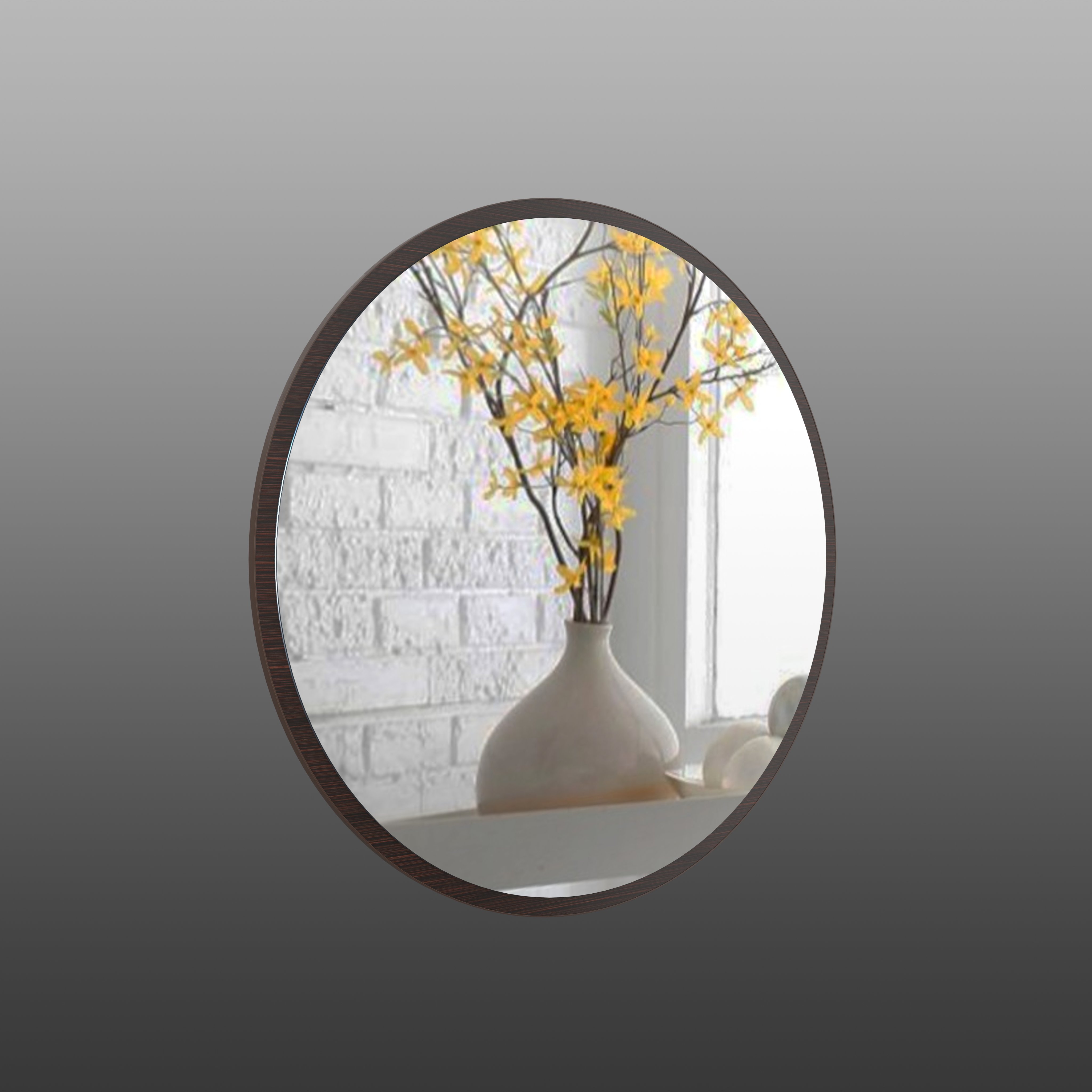 Зеркало настенное круглое Art-Com 1000 мм Венге магия (Z 10)