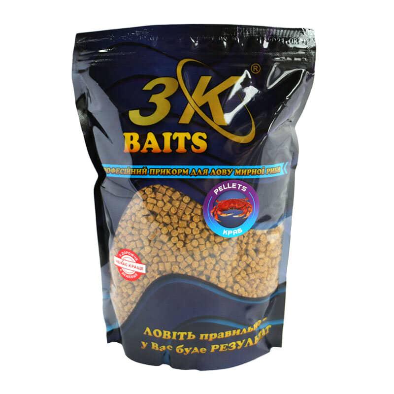 Пеллетс 3KBaits 4 мм 800 г Краб (3KB1151)