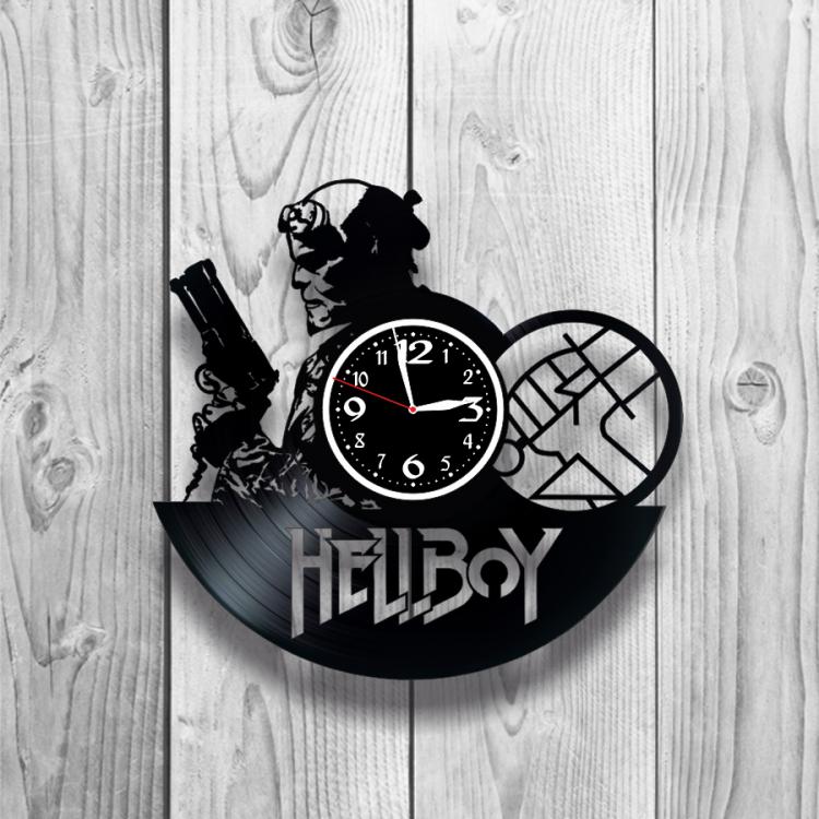 Часы настенные Hellboy 0362 из виниловой пластинки