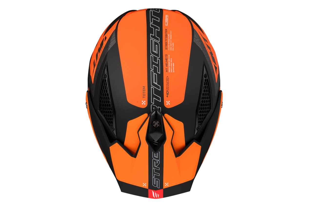 Мотошлем MT HELMETS Streetfighter SV S Totem B4 L Matt Orange (32285) - фото 6