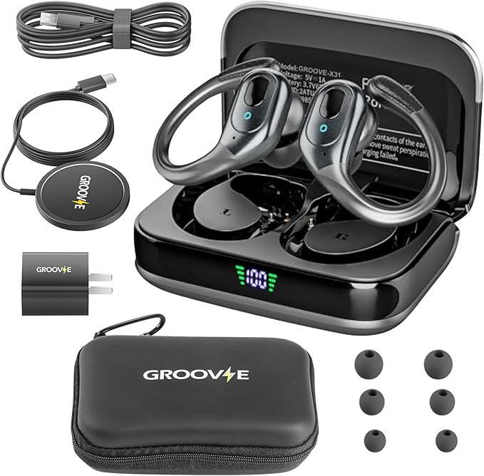 Навушники бездротові Groove Electronics 4в1 Bluetooth 5.3 з шумопоглинанням IPX7