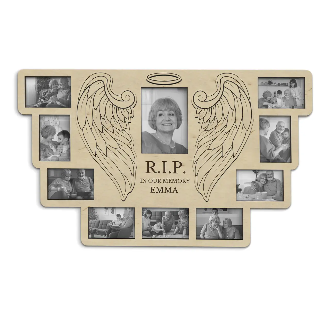 Колаж із пам'ятних фотографій з написом Спочивай з миром Натуральний (rip_wings_collage-1)