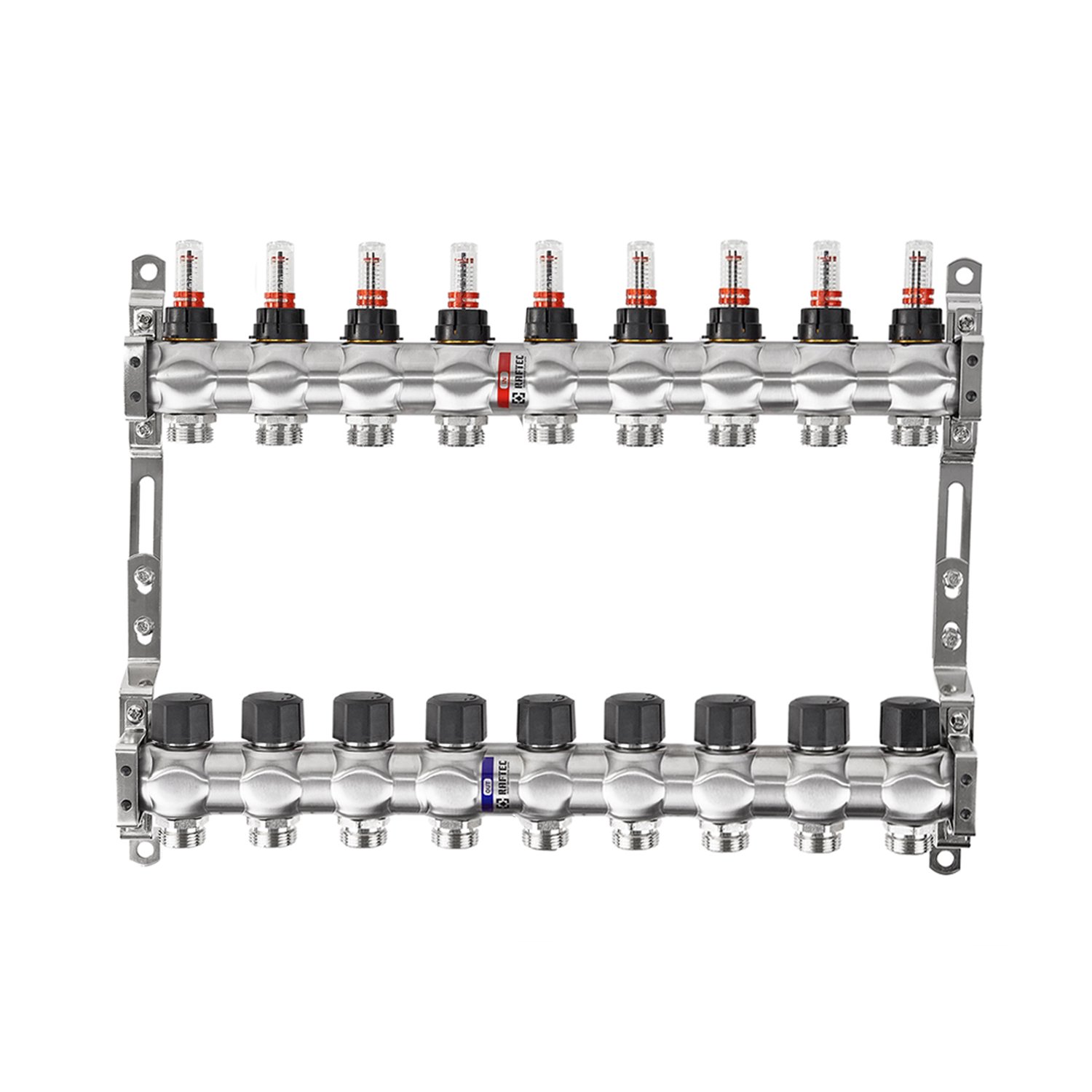 Коллектор с расходомерами Raftec 1″x9 RC03-09