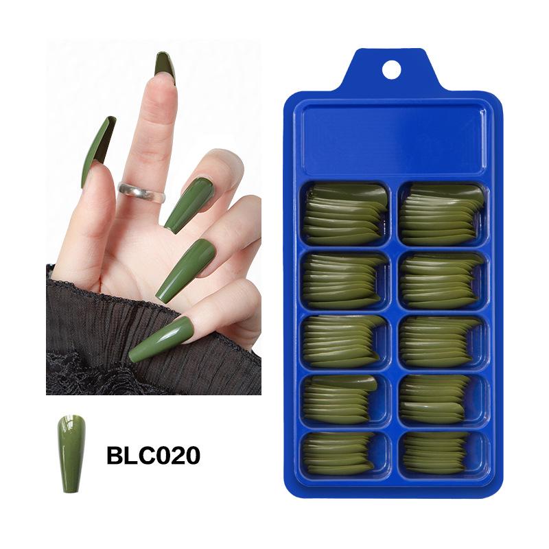 Накладные ногти Bananahall BLC020 Балерина 100 шт. Зеленый (A9949) - фото 2