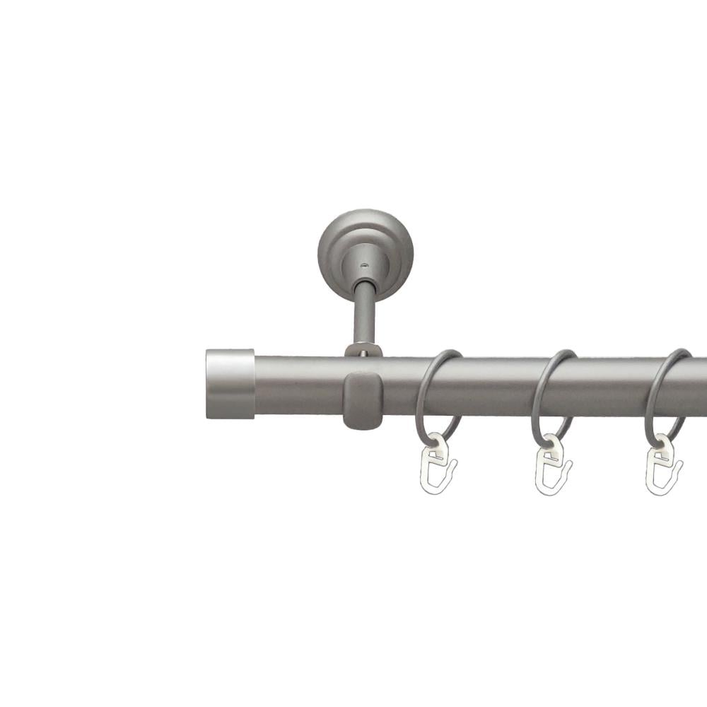 Карниз Orvit Заглушка металевий однорядний відкритий гладка труба кільце металеве 25 мм 300 см Сатин (00-00026072) - фото 1