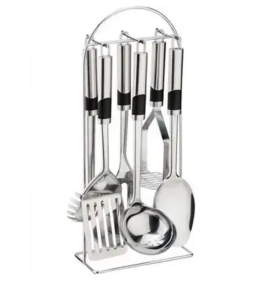 Набор кухонных принадлежностей с подставкой Bohmann из нержавеющей стали 7 пр. (ВН 7761)