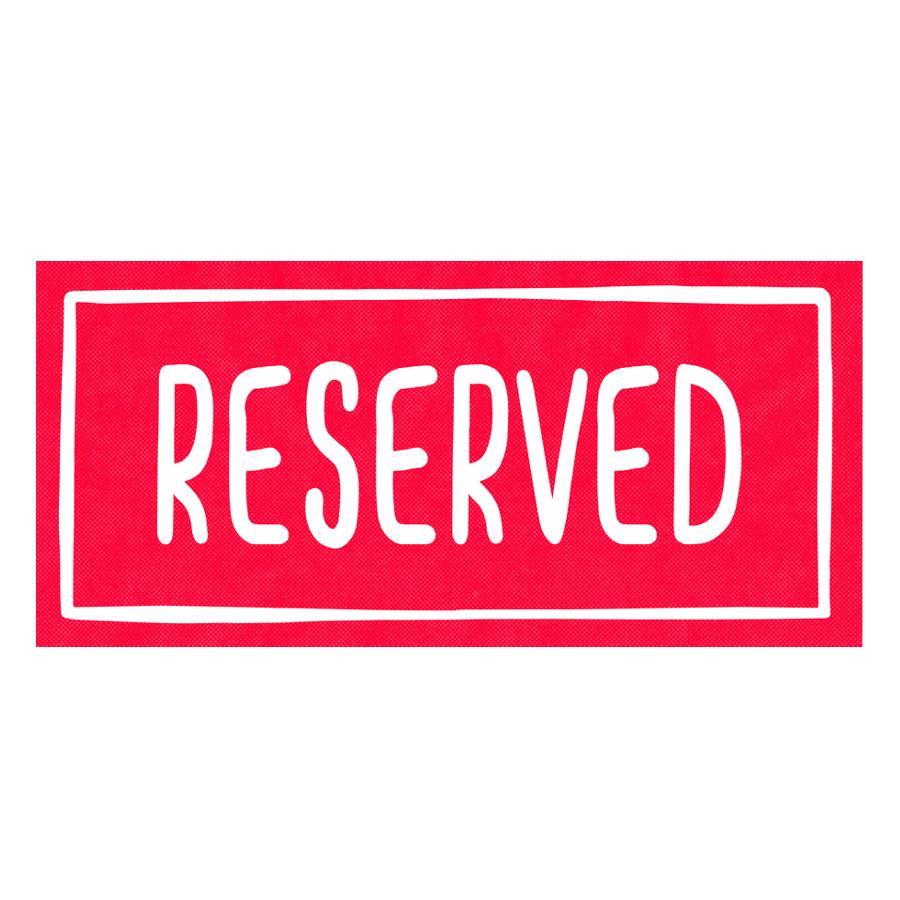 Полотенце с принтом "Reserved" 150x70 см (PLB_21J006)