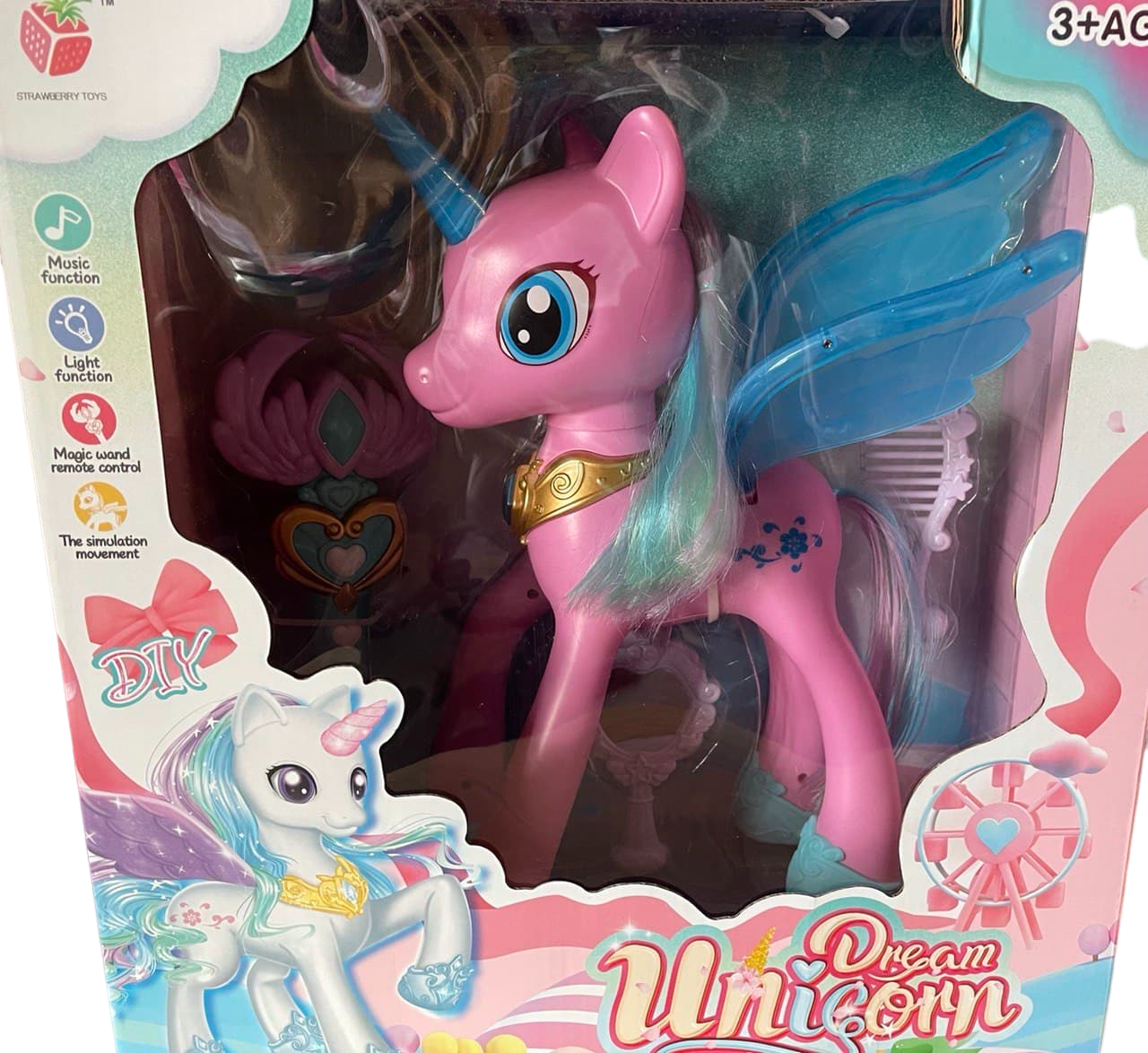 Интерактивный Единорог с волшебной палочкой и зеркалом Розовый (C9)