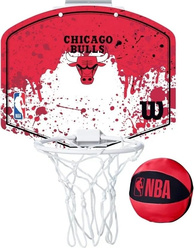 Набор баскетбольный детский Wilson NBA TEAM MINI HOOP CHICAGO BULLS Красно-черный (WTBA1302CHI)