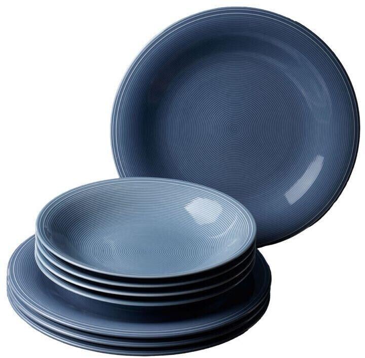 Набір обідніх тарілок Villeroy & Boch Like Color Loop Horizon 8 предметів Синій (28269093)