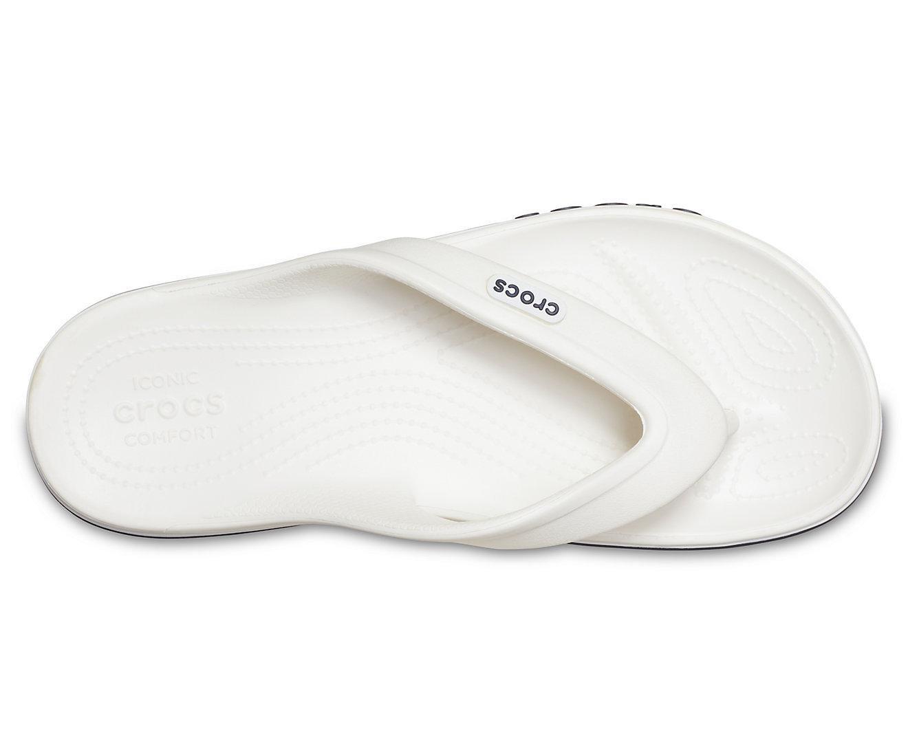 В'єтнамки Crocs Bayaband Flip M8W10 р. 40 26,5 см White/Navy (205393-W) - фото 4