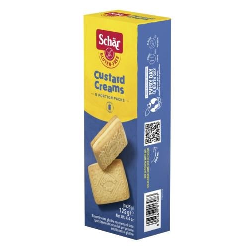 Печенье без глютена Dr. Schar Custard Creams с заварным кремом 125 г (12318142)